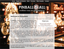 Tablet Screenshot of pinball4all.com